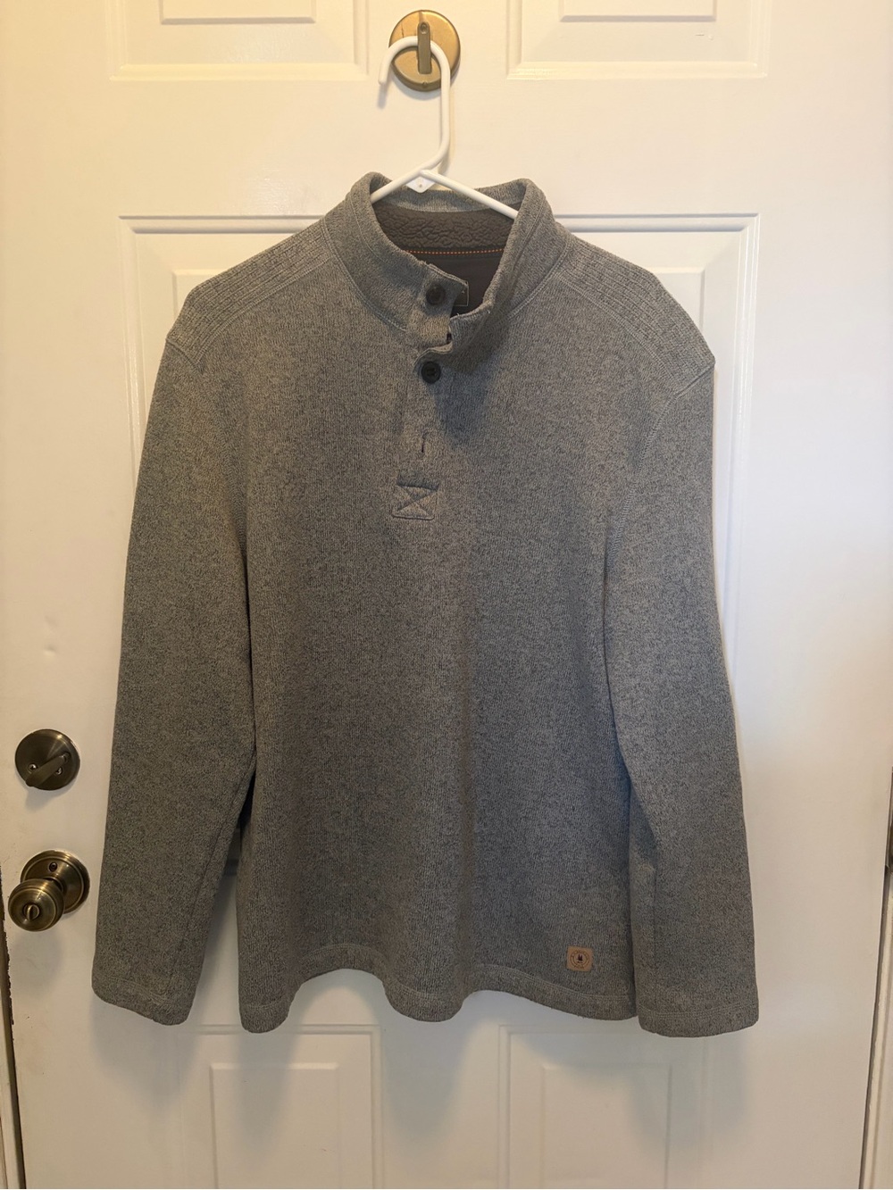 G.H. Bass & Co. Men's Heather Gray Turtleneck Quarter-Snap Sweater